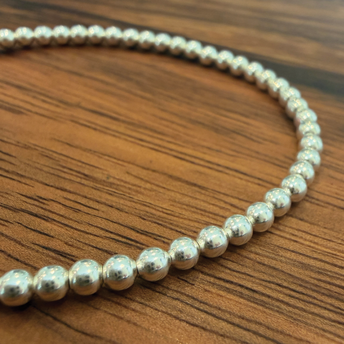 Silver Luxury Single Bracelet - Small Bead (3mm)