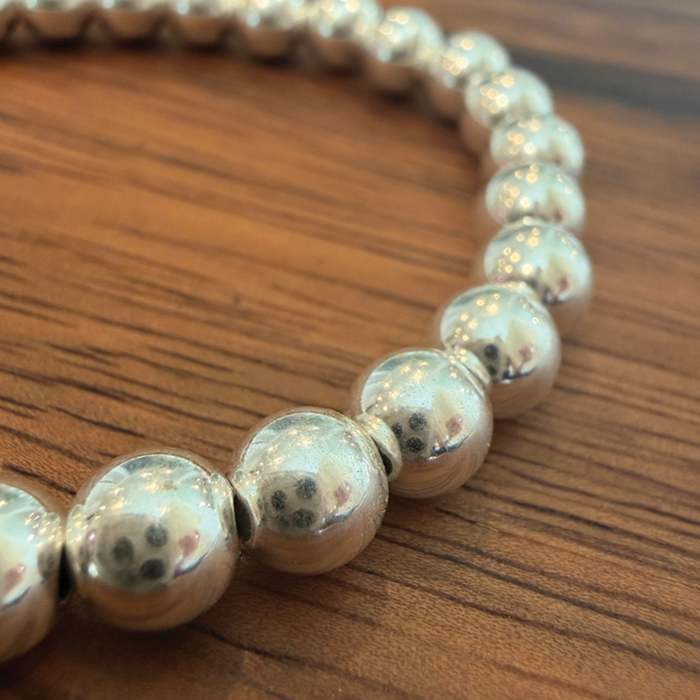 Silver Luxury Single Bracelet - Large Bead (6mm)