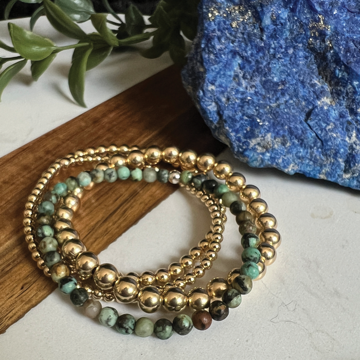Earth Spirit - African Turquoise Chakra Bracelet