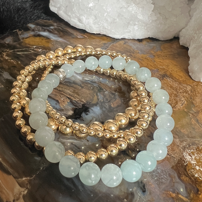 Ocean Serenity - Aquamarine Chakra Bracelet