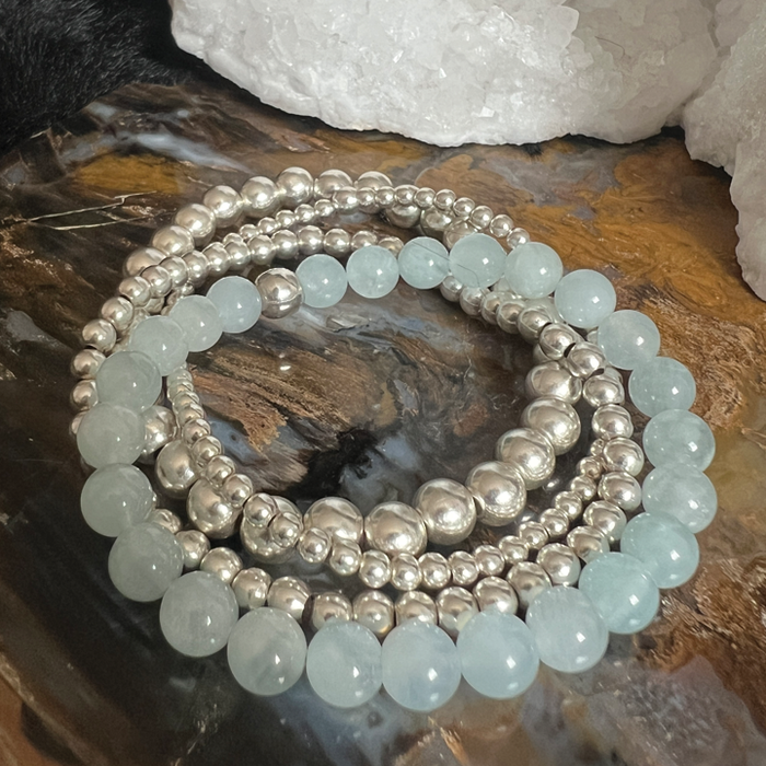 Ocean Serenity - Aquamarine Chakra Bracelet