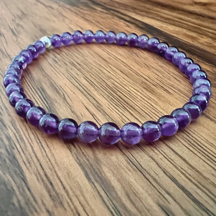 Quiet Mind - Deep Amethyst Chakra Bracelet