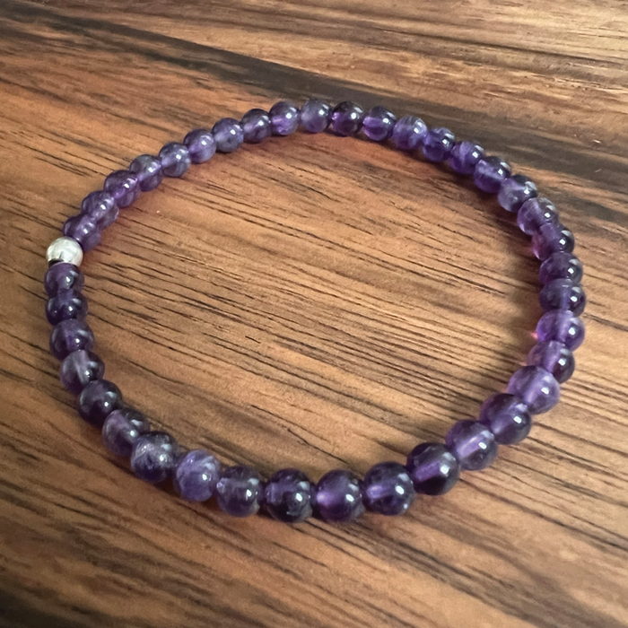 Quiet Mind - Deep Amethyst Chakra Bracelet