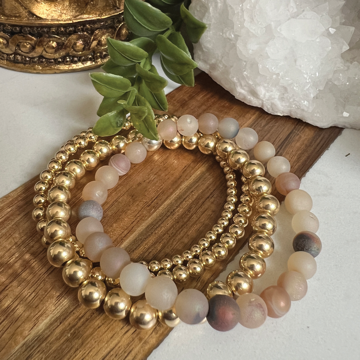 Soul Shimmer - Druzy Agate Chakra Bracelet