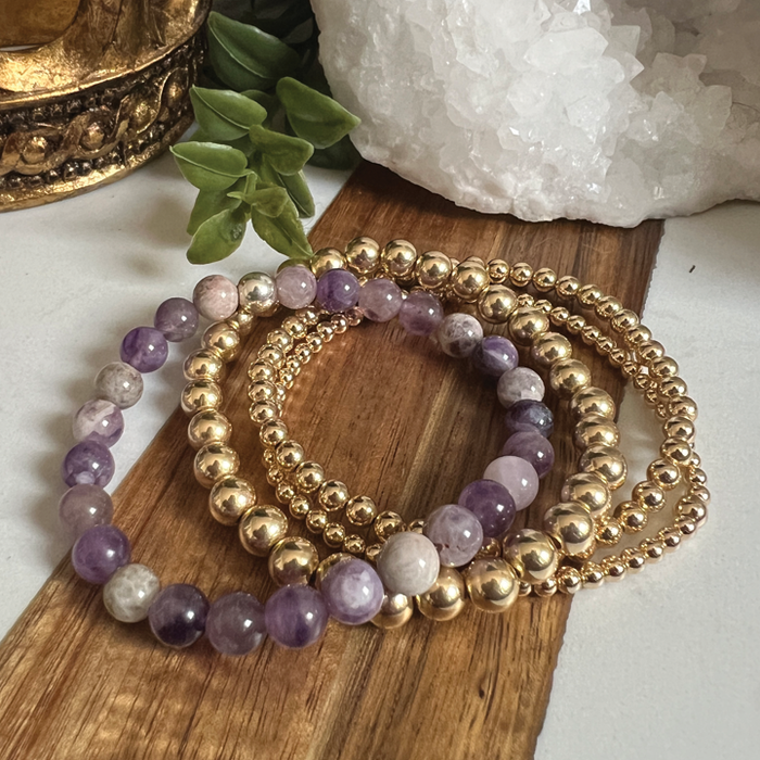 Spirit Bloom - Flower Amethyst Chakra Bracelet