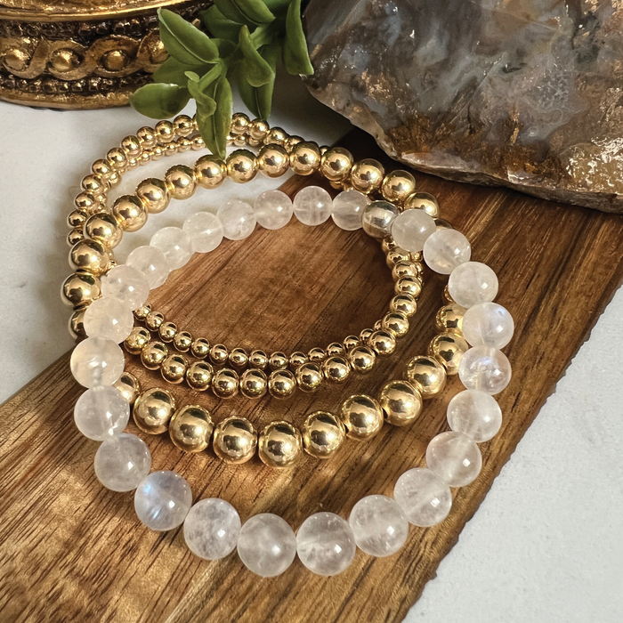Lunar Wisdom - Moonstone Chakra Bracelet