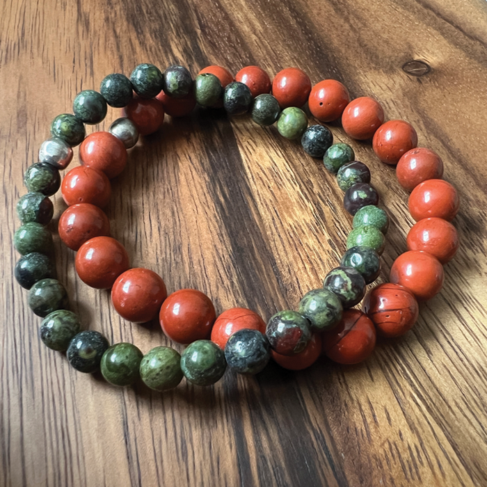 Brave Heart – Dragonblood Jasper King's Chakra Bracelet