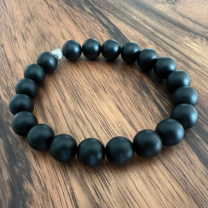 Protective Guardian – 10mm Onyx King's Chakra Bracelet
